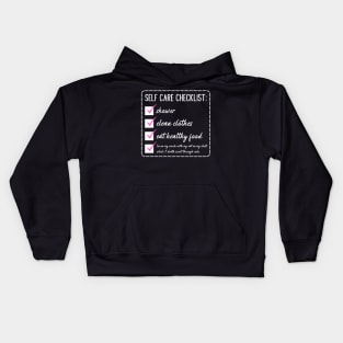 Self Care Checklist Kids Hoodie